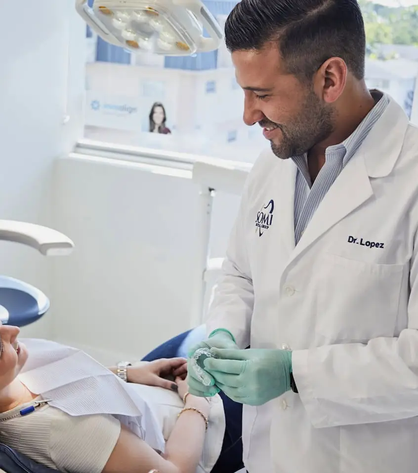 Doctor with patient