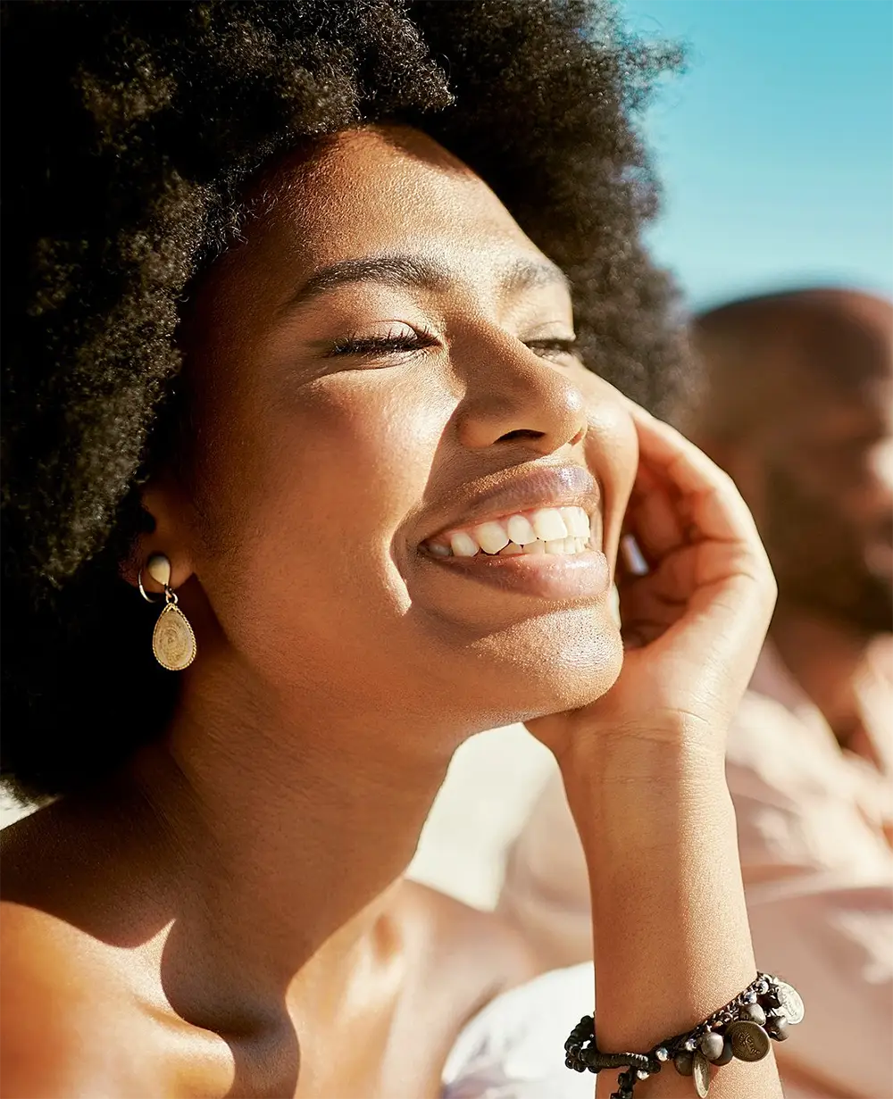 Woman smiling
